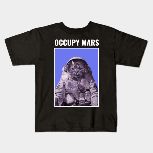 Kitty Occupy Mars Kids T-Shirt by Live Together